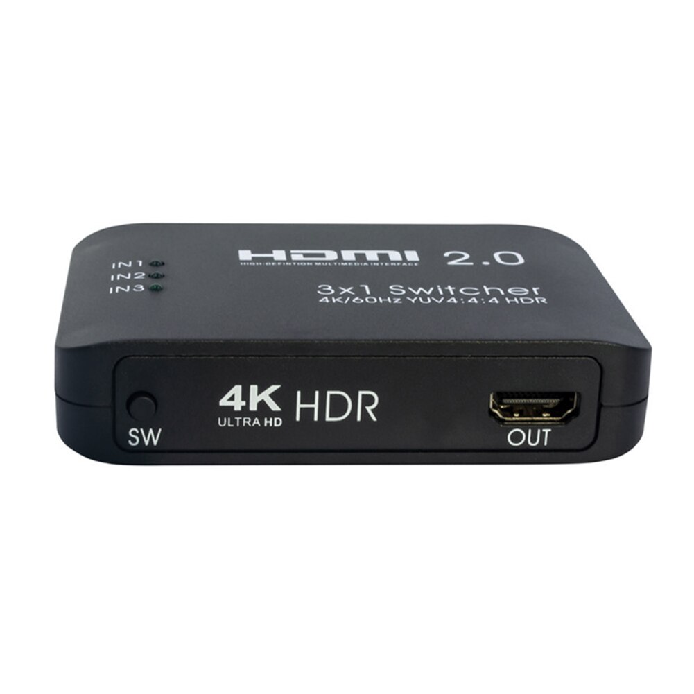 HDMI-compatible 2.0 High-definition 3 Input 1 Output Switcher Splitter Supports 4K 60Hz