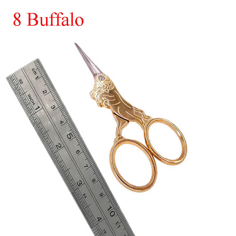 Tijera de sastre Vintage con bonito de conejo y Dragón de punto de cruz, artesanía antigua, costura fina DIY, corte de tela para hogar: Buffalo
