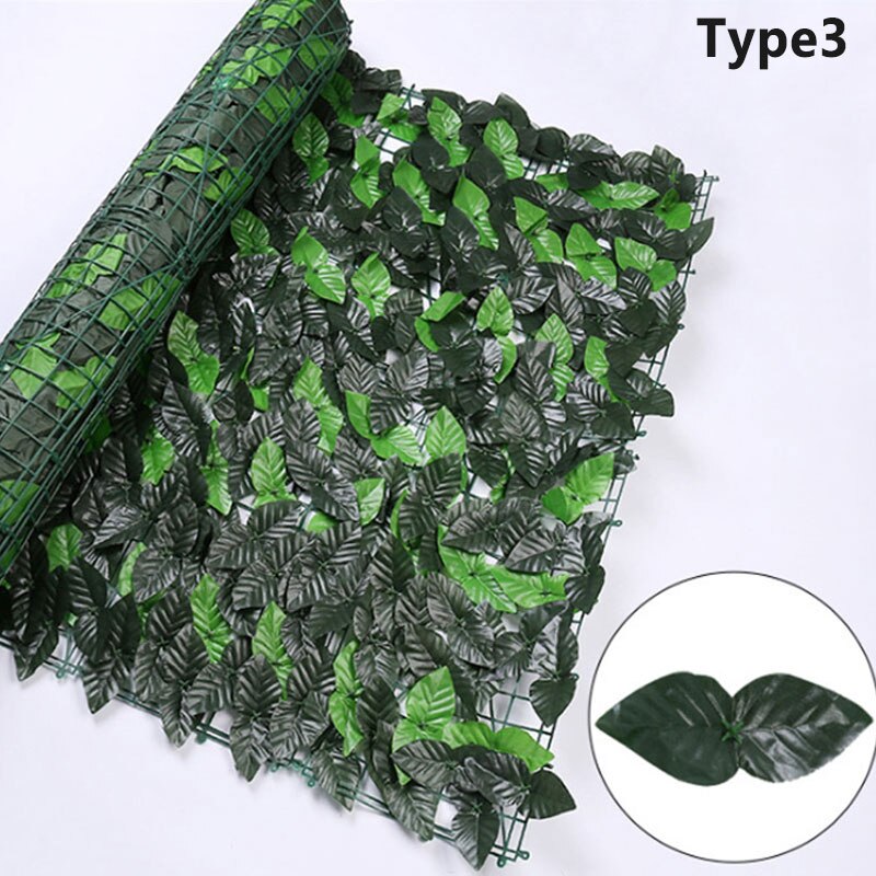 Artificial Balcony Green Radish Fence Net Simulation Green Plant Balcony Garden Fence Home Garden Decorative Plant Wall: L / 03