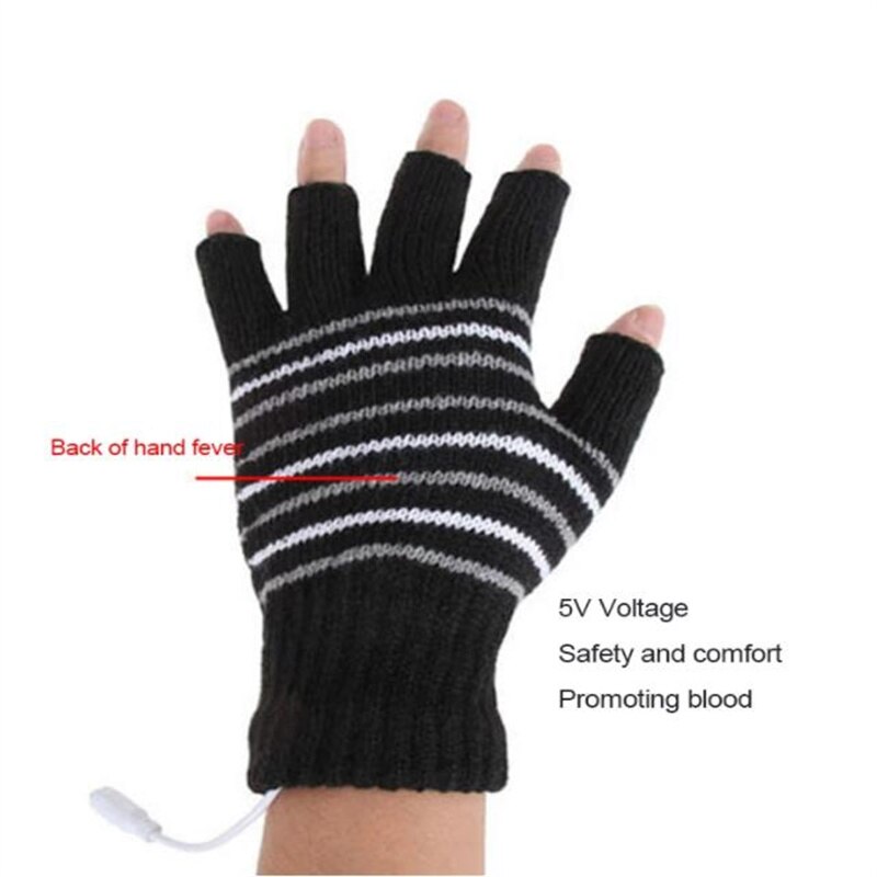 Usb Verwarmde Handschoenen Winter Thermische Handwarmer Elektrische Verwarming Handschoen Huishoudelijke Levert Indoor Kantoor Bike Fietsen Handschoen 5V