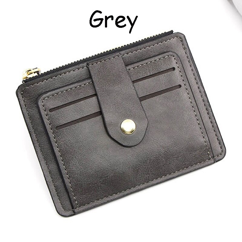 Slim Card Holder Front Pocket RFID Blocking Minimalist Wallet for women: Gray
