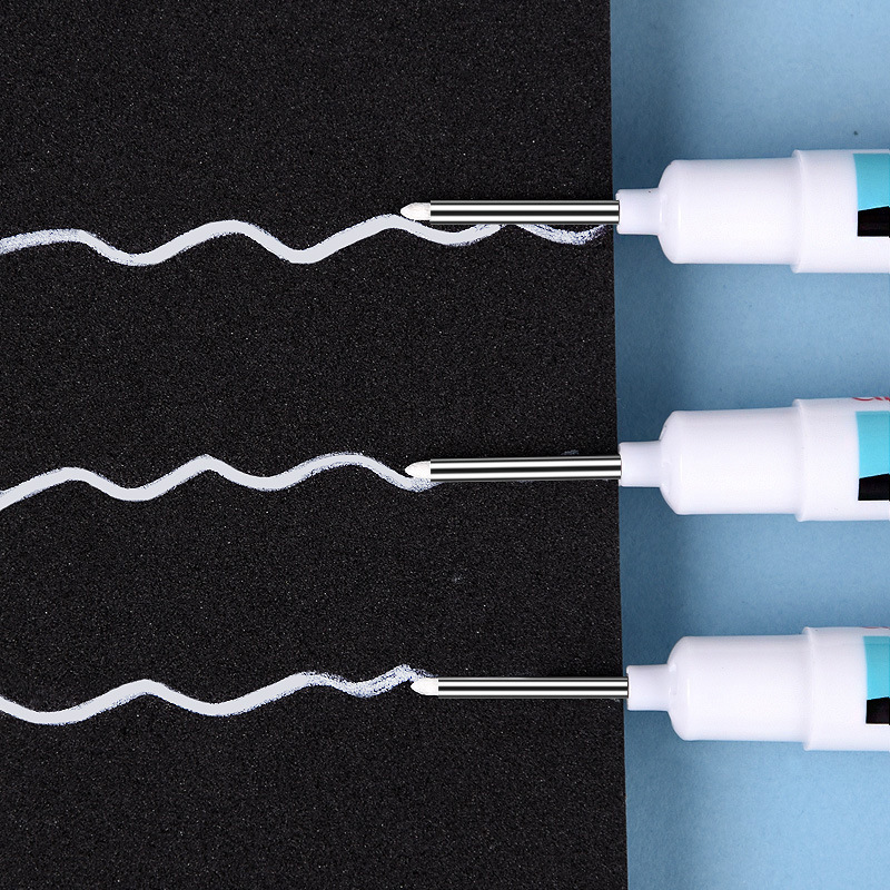 3/5 szt Białe pisaki Markery Permanentne markery z głębokimi otworami Tłuste wodoodporne długopisy z długą główką robić malowania skał Kamień Ceramiczne drewno