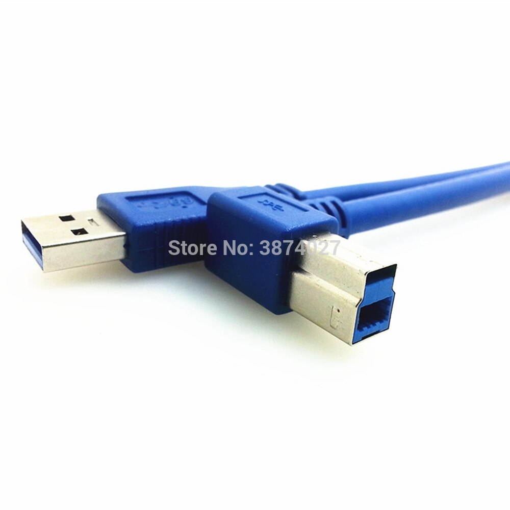 USB 3.0 A Male to B Male 90 Degree Right Angle Printer Cable 60cm/0.6m