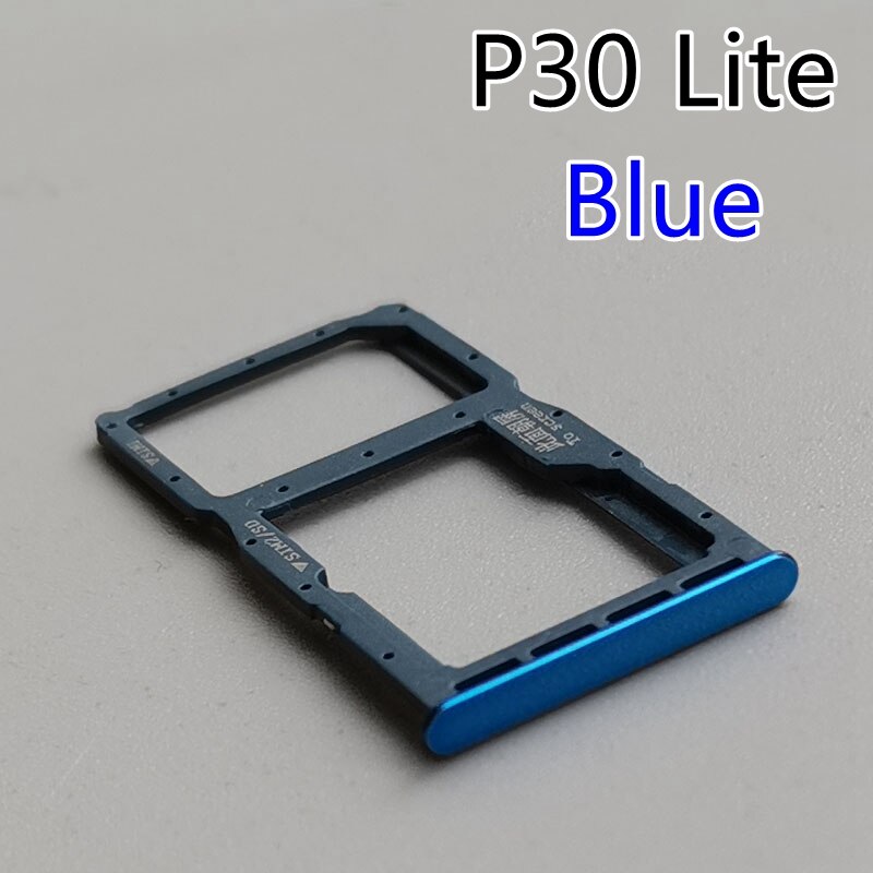 Mikro SD Karte Tablett Für Huawei P30 Lite SIM Karte Tablett Slot Sockel Halfter Adapter Ersatz Für Huawei P30 Profi VOG-L29 L09 L04: P30 Lite-Blau