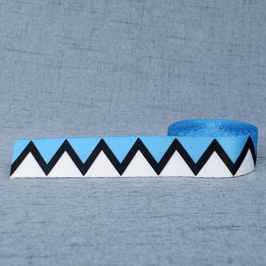 Ruban de sangle 5 Yards de largeur 25mm, sangles en corde pour chien, collier pour animaux domestiques, harnais, sac à dos, Textile, vêtements, accessoire: Blue