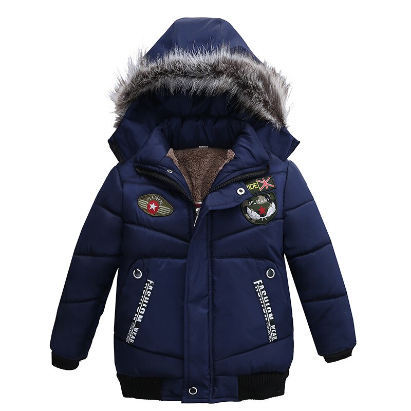 Chaquetas de invierno para niños y niñas, abrigo informal, ropa de para Otoño e Invierno: Navy / 4T