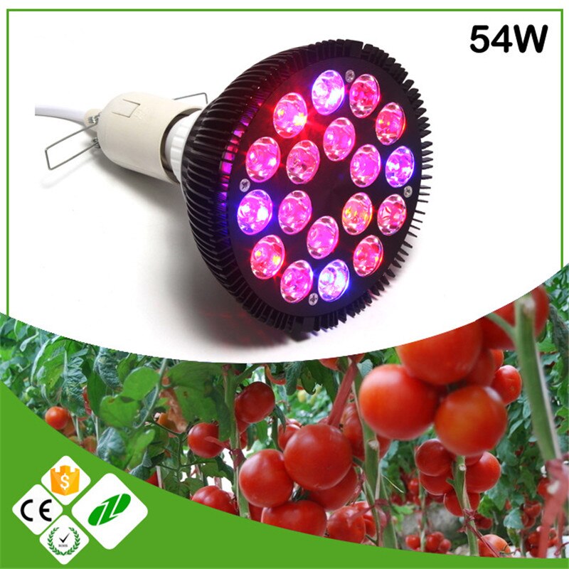 Zwart Led Plant Licht E27 54W Plant Verlichting Vullen Gloeilamp