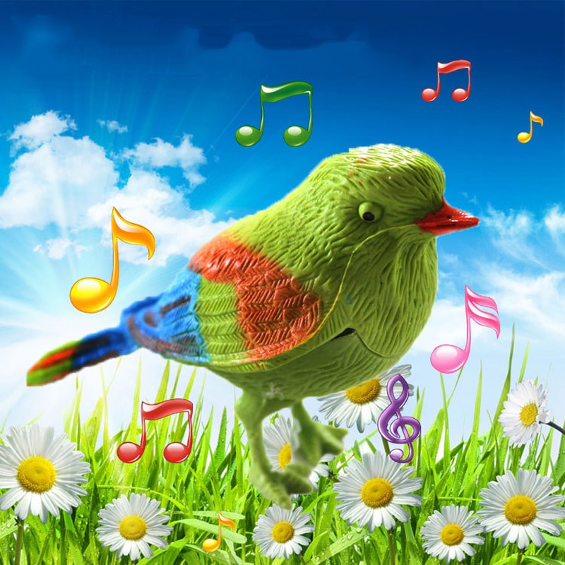 Simulering fugl stemme kontrol musik legetøj til baby uddannelsesmæssige elektroniske kæledyr sød sang sang fugle legetøj dukke til børn