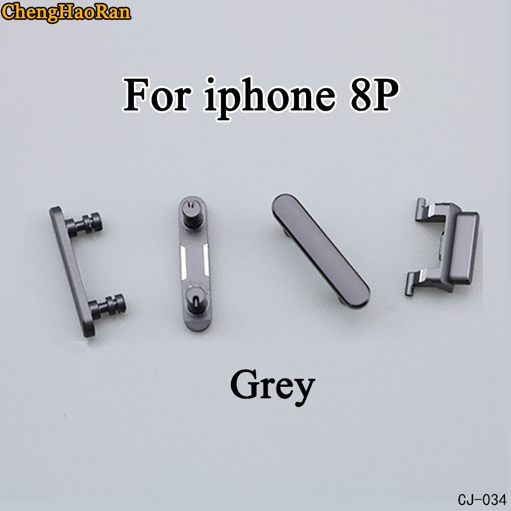 ChengHaoRan 1Set para iPhone 8G 8Plus 8P botón de encendido Volumen de silencio botones teclas botones laterales reemplazo de piezas de reparación de juego completo