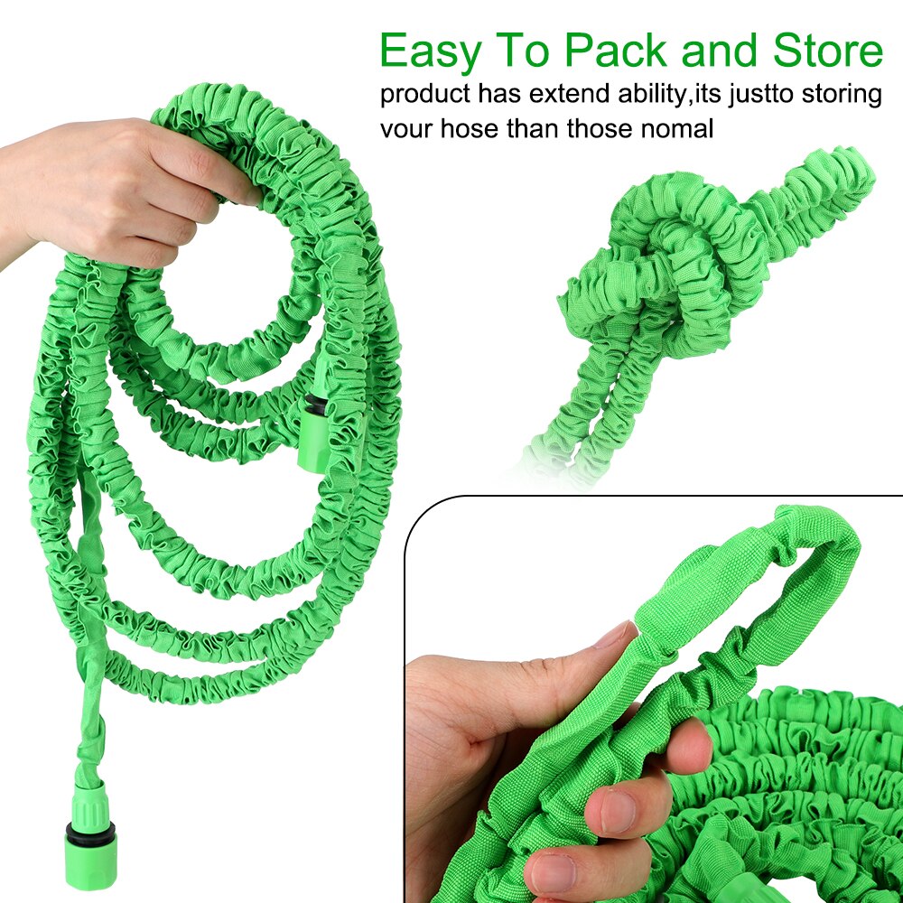 Expandable Garden Hose Pipe Water Hose Cars Garden Washing Hose Sprayer 7 Modes Adjustable Water Gun Foam High Pressure