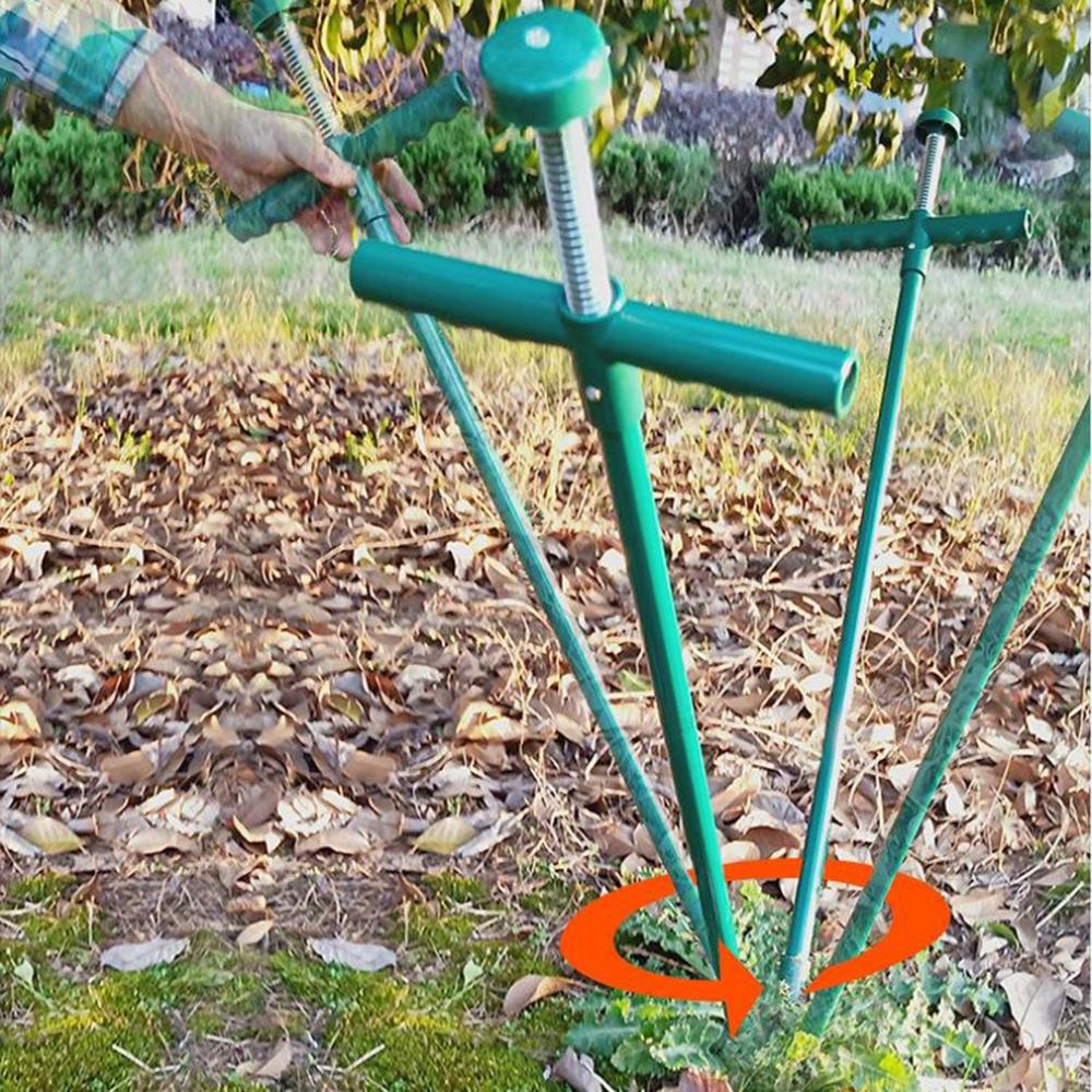 Portable Weeder Stand up Manual Weeder Triangle Root Ripper Weeding Gardening Tool Stainless Steel Weeding Tool