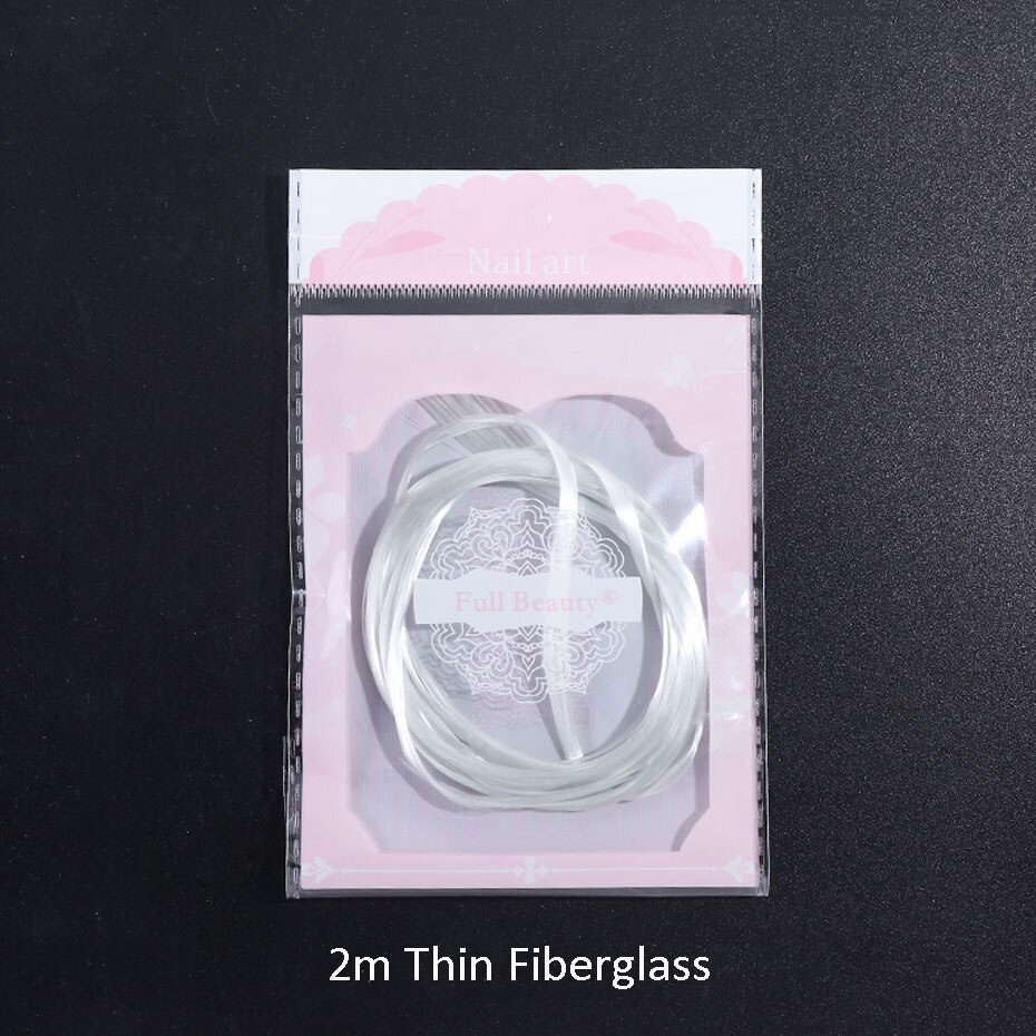 1m/2m/5m Nail Art Fiberglass For Nail Extension Building Clear Nails Fibernails Silk Acrylic Tips With Scraper Manicure SA1578: Thin 2m