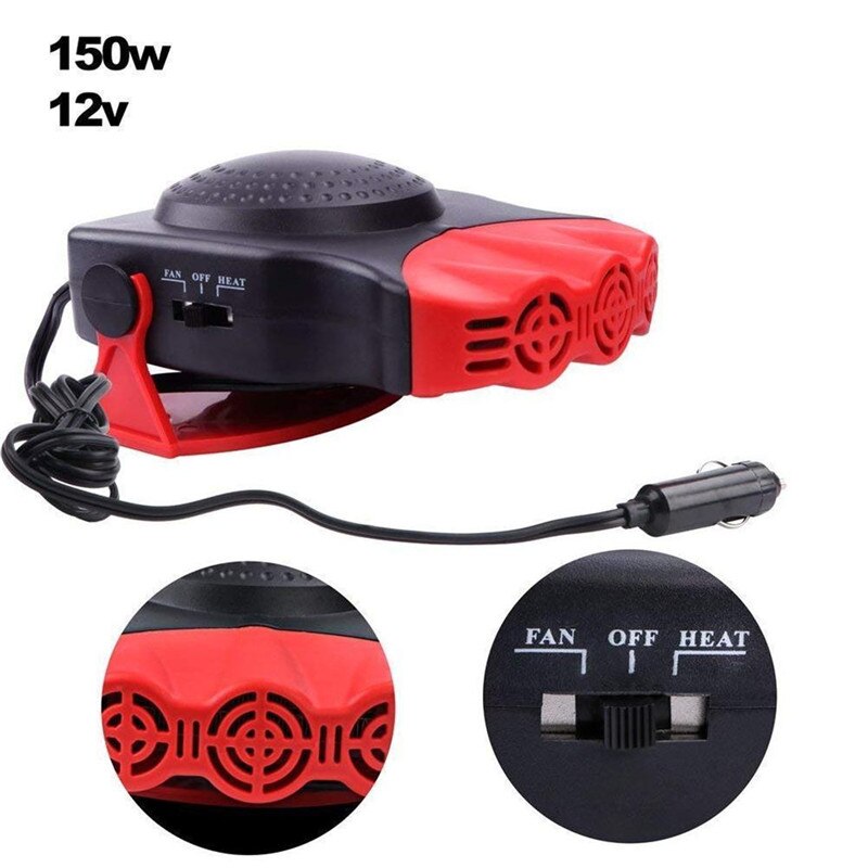 Winter Car Heater Universal 12V Car Interior Heating Cooling Accessories Fan Heater Window Mist Remover Portable Car Heaters