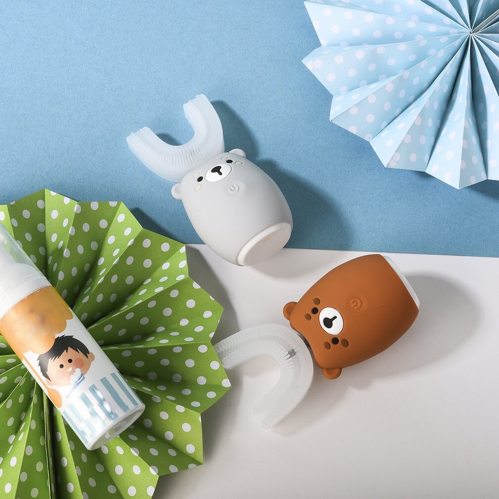 Children U-Type Electric Toothbrush Rechargeable Sonic Automatic Electric Toothbrush Without Toothpaste