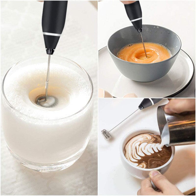 3 Modes Electric Handheld Milk Frother Blender With USB Charger Bubble Maker Whisk Mixer For Coffee Cappuccino