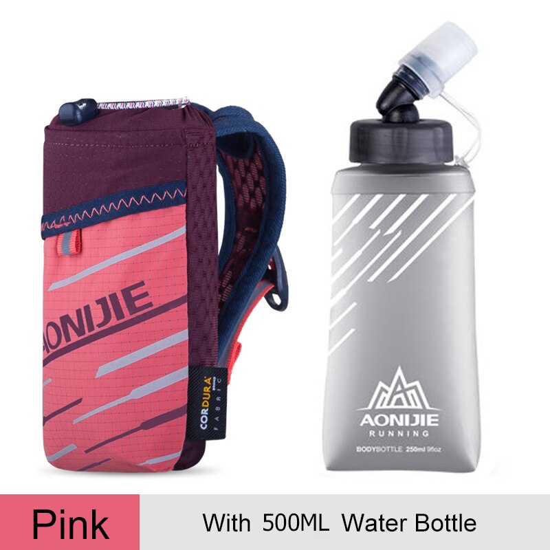 AONIJIE A7102 Light Weight Handheld Quick Grip Quick Stow Flask Water Bottle Carrier Bag 6.8&quot; Phone Holder Pouch Hydration Pack: PIK With WaterBottle
