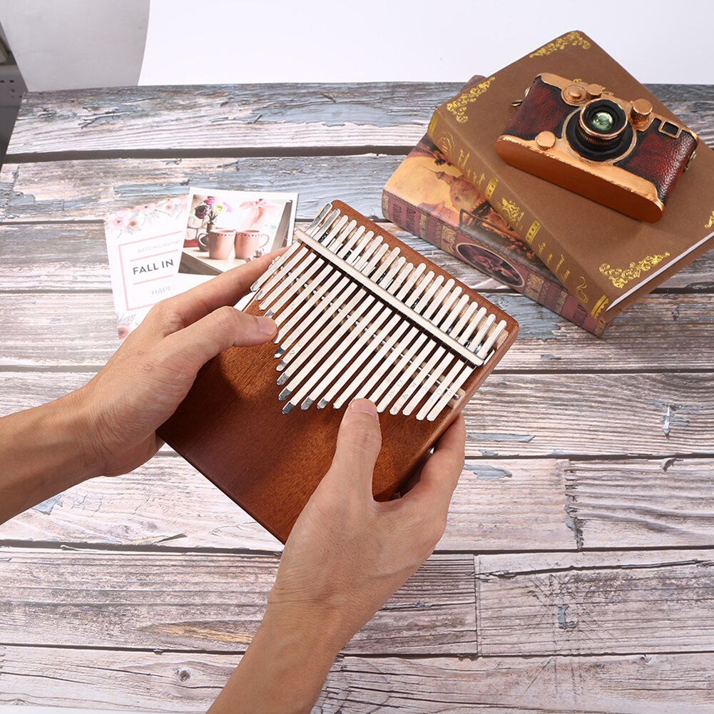 21 clés de rechange Kalimba en acier + pont en bois + Kit de marteau de réglage pouce Piano Instrument de musique pièces accessoires