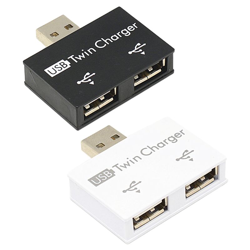 USB 2.0 Male Naar Twin Dual 2 Port USB Splitter Hub Adapter Converter Opladen USB Draad Plug voor Laptop PC Duurzaam