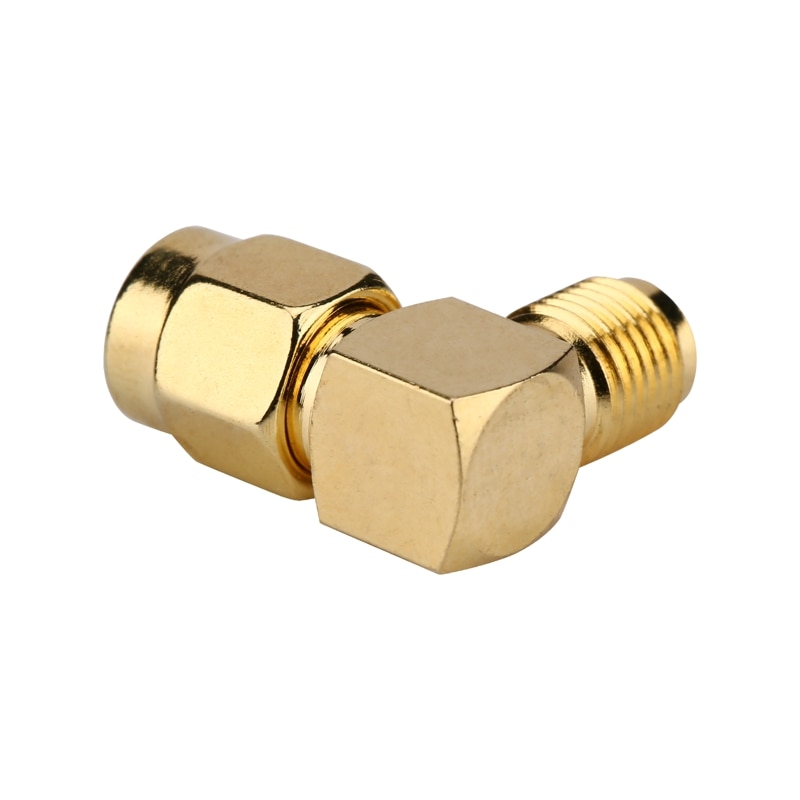 JX connector 10PCS SMA to SMA connector 90 degree right angle SMA male to female adapter screw the needle to SMA male to female