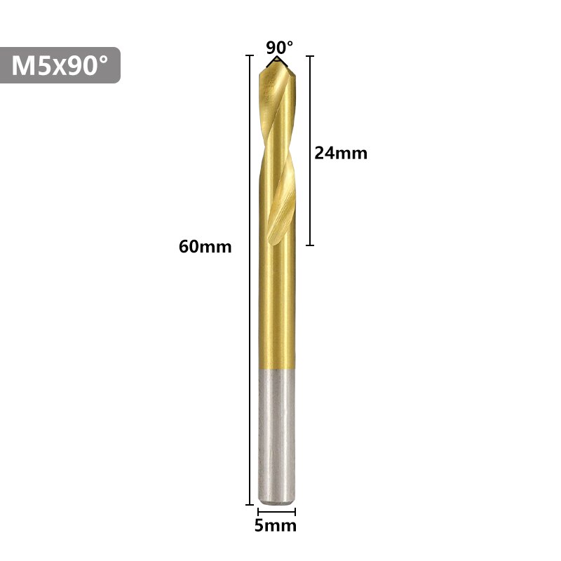 XCAN 90 Degrees Chamfering Milling Cutter 4/5/6/8/10/12mm Titanium Coated HSS Chamfer End Mill: 5mm