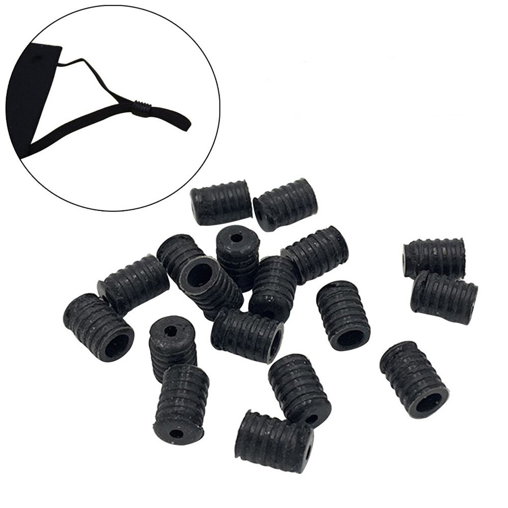 100 st 9 x 7mm justerbara repsladdlås plastpropp sladdänd vippklämma spänne dragband elastisk snörmask elastiskt spänne