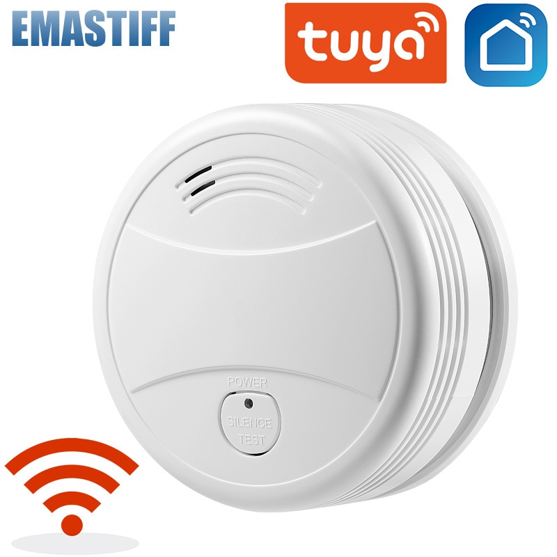 Wifi Smoke Detector Smart Fire Alarm Sensor Wireless Security System Smart Life Tuya APP Control Smart Home For Home Kitchen