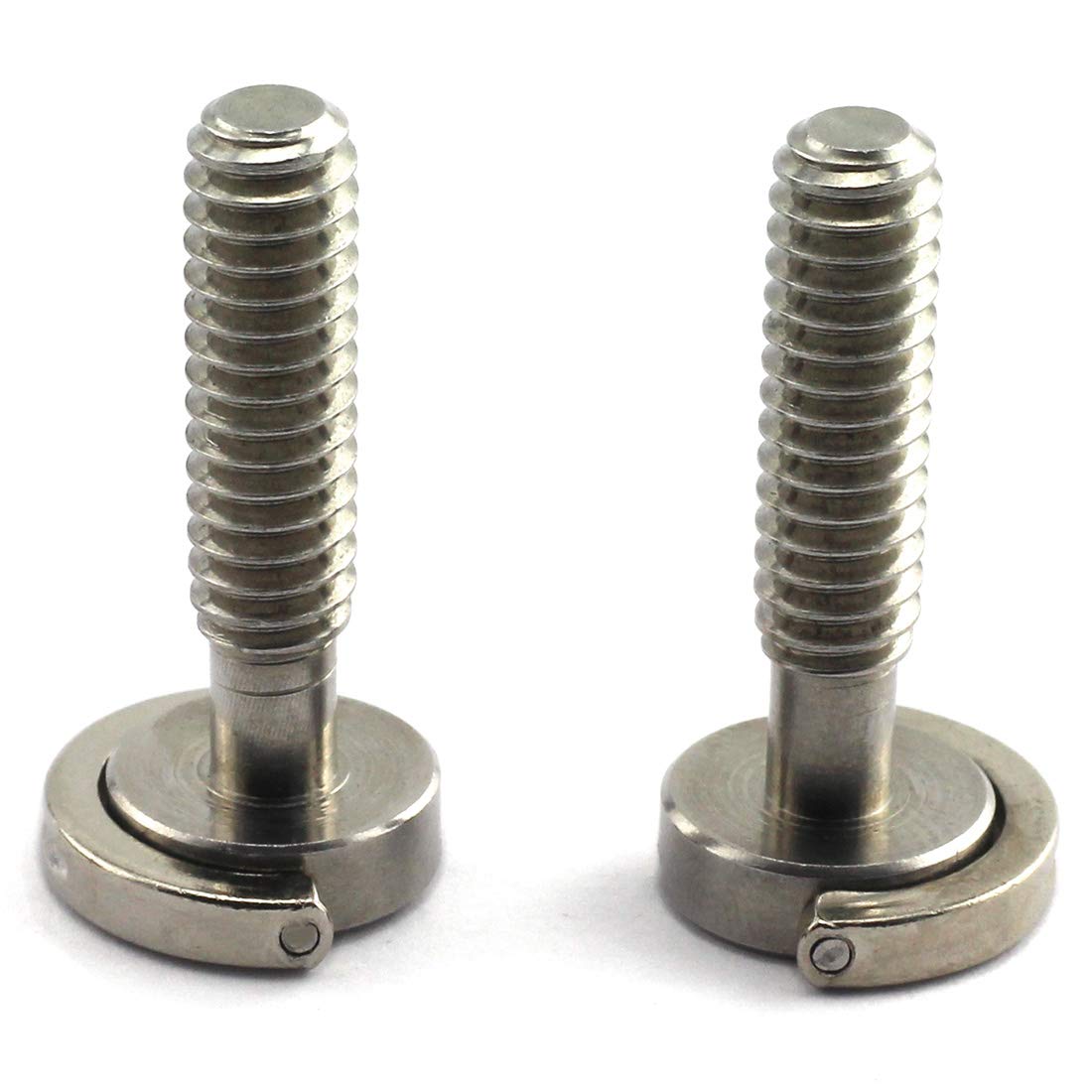 2pcs 26mm 1/4 Thread D-Ring Stainless Steel Camera Fixing Screws for Camera Tripod Monopod QR Plate,D Shaft Quick Release Plate