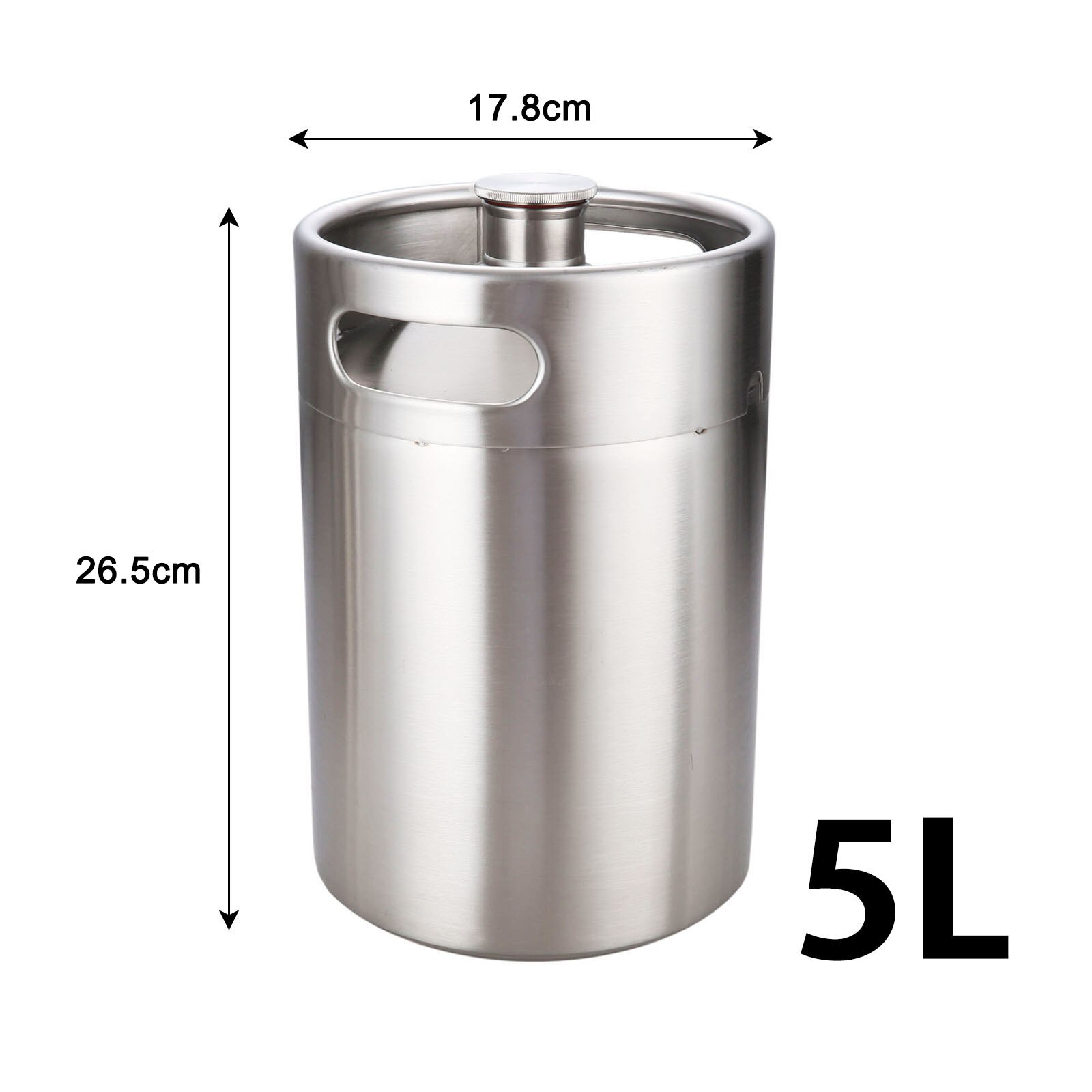 Mini fût de bière pressurisé en acier inoxydable, 1 pièce, 2/3.6/4/5L, portatif, pour brassage à domicile, outil de Bar