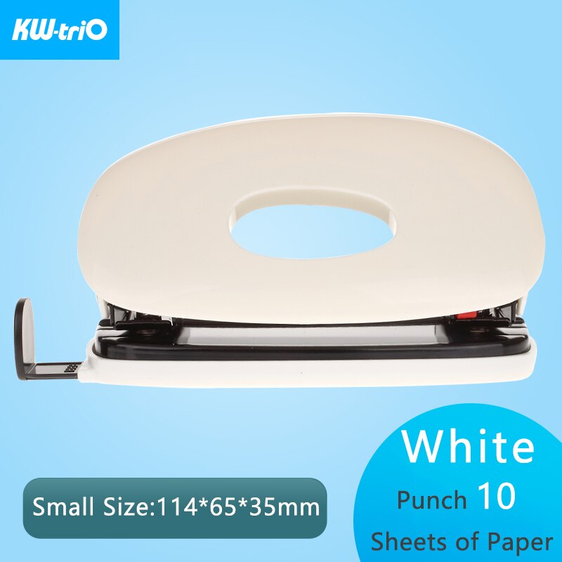 KW-triO 2-Hole Paper Punch Notebook Round Hole Puncher DIY A4/A5/A6/B5/B6 Paper Drilling Book Puncher Office Supplies: Small Size-White