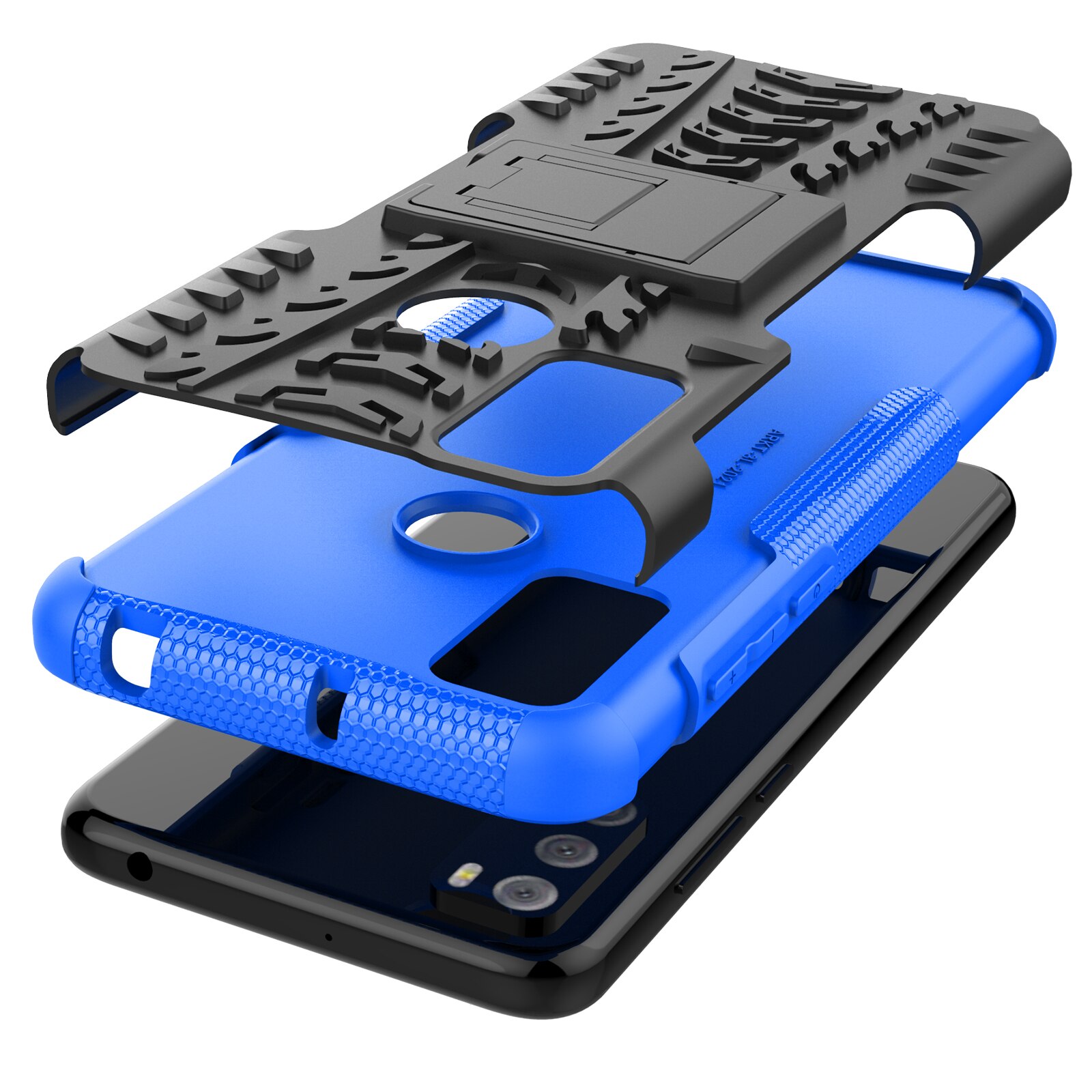 Heavy Duty Armor Schokbestendig Zachte Tpu Met Hard Pc Ring Case Voor A1 Alpha 21 Alcatel 1S 3L 6025H