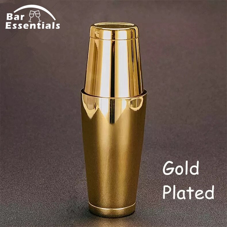 1pc 500ml Stainless Steel Cocktail Shaker Cocktail Mixer Wine Martini Drinking Japanese Style Shaker Party Bar Tools: Light Yellow