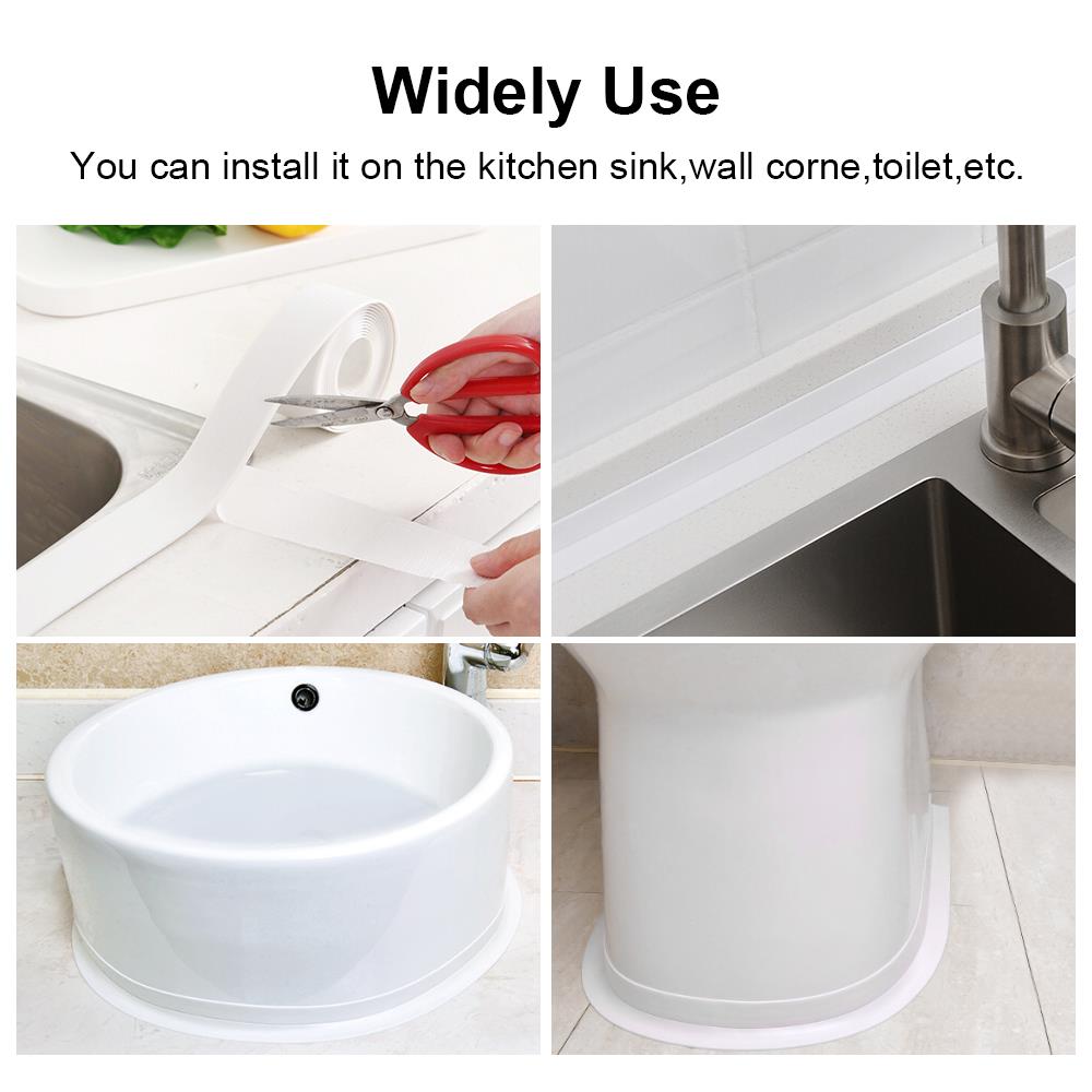 Gap Mold Proof Tape Waterproof Tape Sealing Tape Super Adhesive Tape Practical Useful 2pcs 3.2m*3.8cm Silicone Removal Scraper