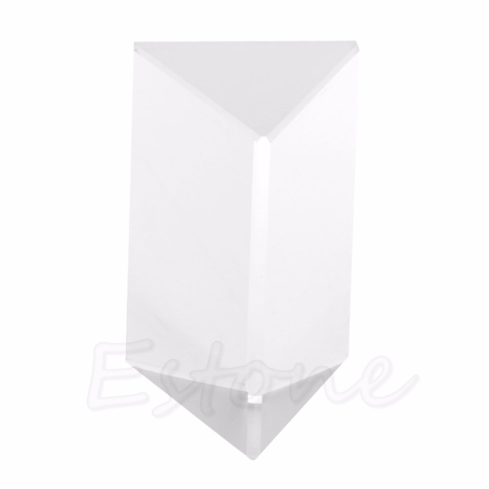 5cm Triangular Prisms Teaching Optical Glass Triple Physics Light Spectrum MAR31_25