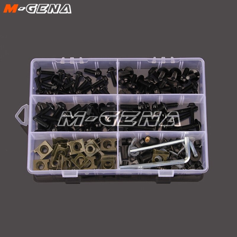 201 Stück Motorrad-CNC-Verkleidungsschrauben-Set, Schrauben für YZF 600 1000 R1 R6 R3 R15 R25 T-MAX 530 TMAX 500: Black
