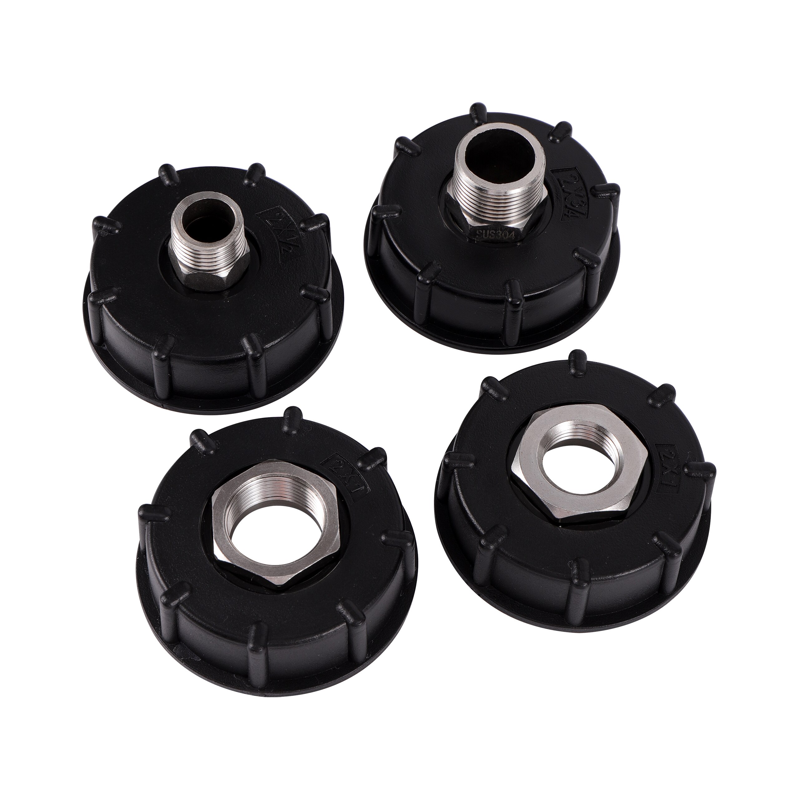 S60x6 Coarse Thread to 1/2" 3/4" Male/Female Thread IBC Water Tank Replacement Adapter Garden Hose Fittings Drain Connector