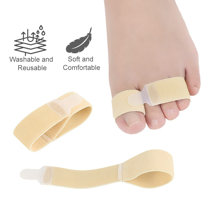 Pexmen 1/2/5/10Pcs Hammer Toe Straightener Toe Splints Cushions Bandages for Correcting Crooked & Overlapping Toes Protector: Gold