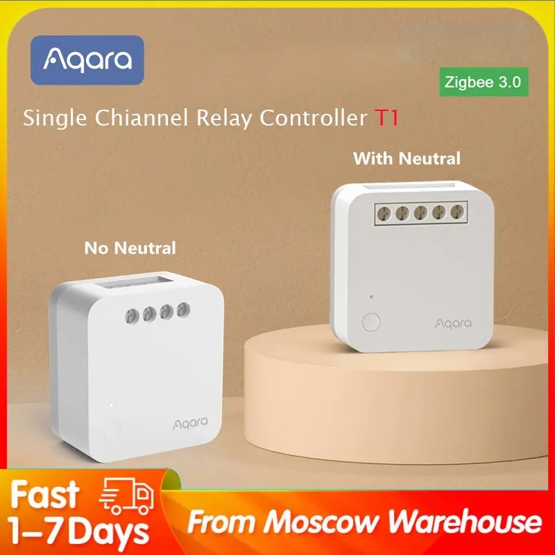 Aqara T1 relais unique non neutre avec Module neutre commutateur de contrôleur Zigbee 3.0 minuteries télécommande pour application domestique Aqara