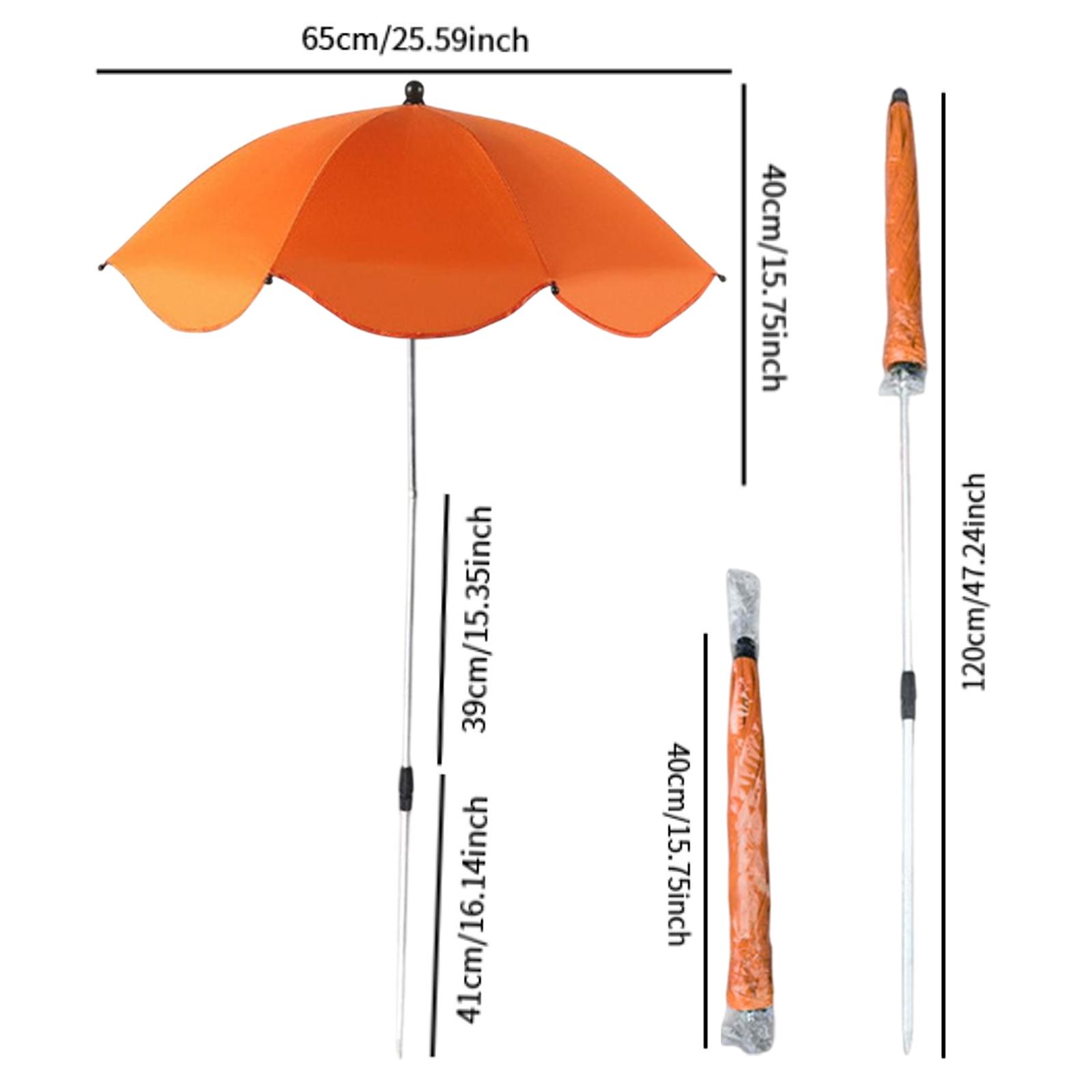 Outdoor Plant Umbrella Shade Cover Adjustable Height Canopy Telescopic for Garden Lawn Patio Flowers Potted Yard Reusable Decor: Navy Blue