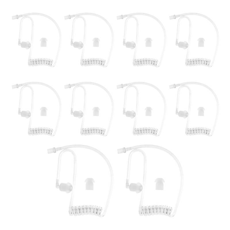 10Sets Transparent Coil Acoustic Air Tube Earplug Replacement For Radio Earpiece Headse 5Sets/2Sets/1Set: SKY BLUE
