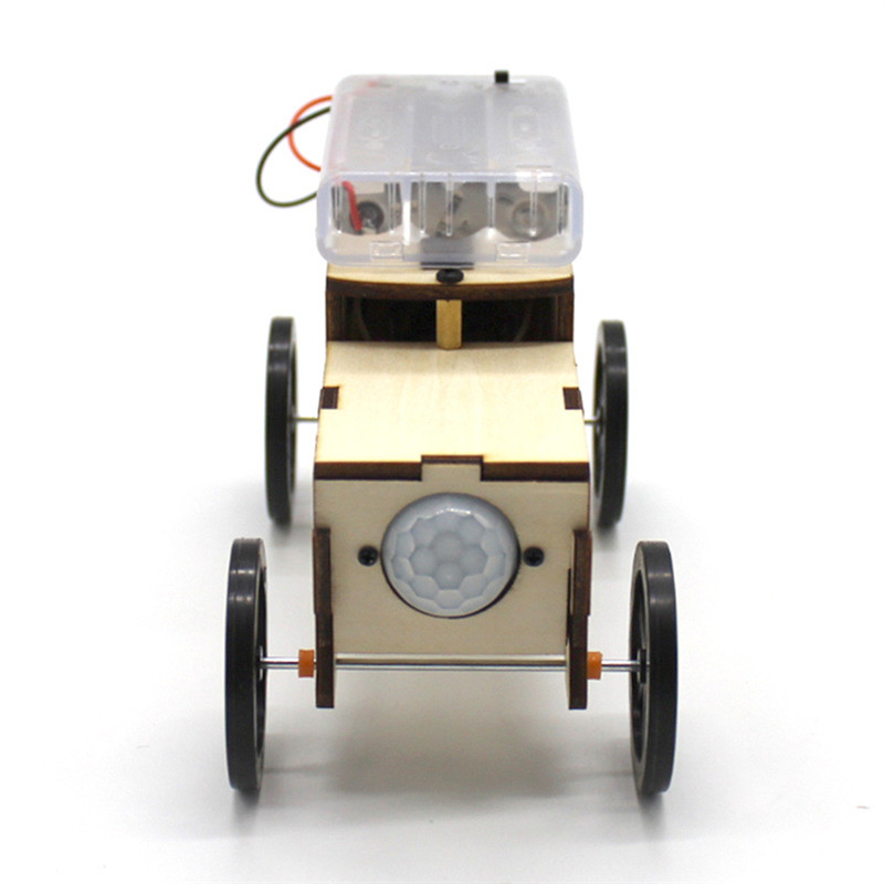 DIY Smart Robot Car STEAM Body Induction Educational Kit Wood Model for Children Boys Girls Toys Outdoor Model Toys