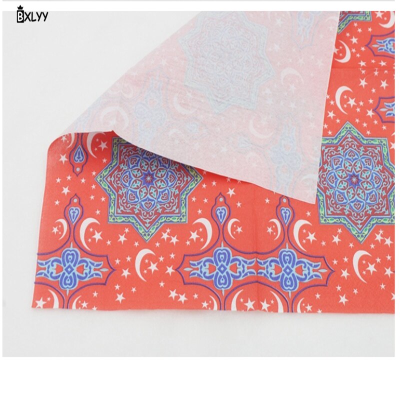 BXLYY Arabische Ramadan Festival Servet Kleur Afdrukken Tissues Papier Servet Partij met Home Decoratie Accessoires Wedding.7