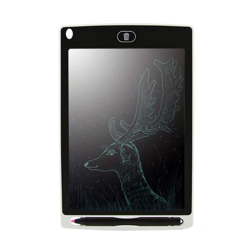 Tableta de escritura LCD de 8,5 pulgadas, Tablet Digital de dibujo, almohadillas de escritura a mano, tableta tipo pizarra electrónica portátil, tablero ultrafino, para niños: White