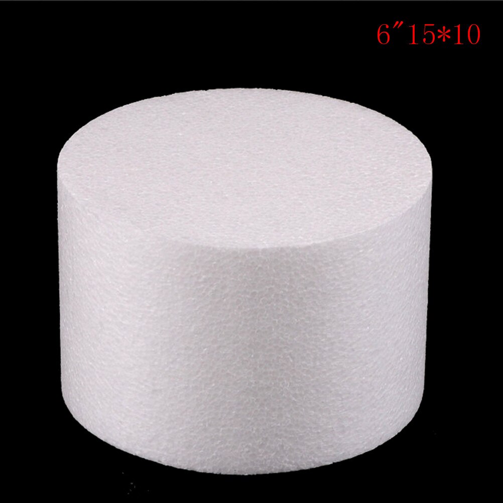 1 stk hvid 4/6/8/10 tommer rund styrofoam skum kage dummy sugarcraft blomsterindretning patrice model: 4