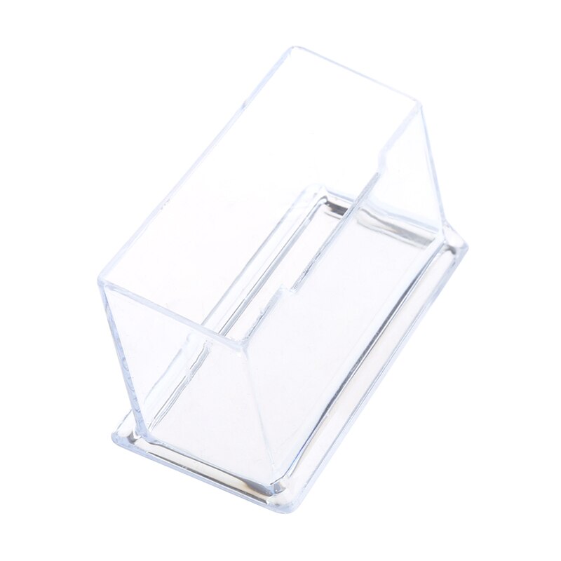 Clear Business Card Holder Acrylic Plastic Display Stand Rack Desktop Office WXTA