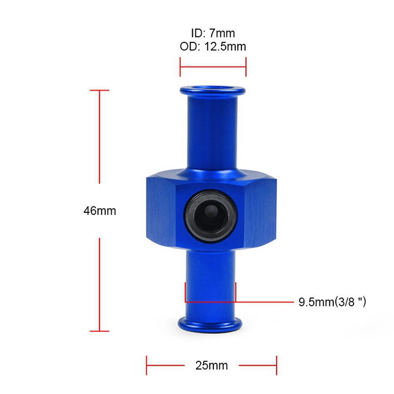 Universele Brandstof Nitrous Manometer T Adapter 3/8 Inch Slang 1/8 Inch Npt Tee Poort Rode Auto Tuning Onderdelen