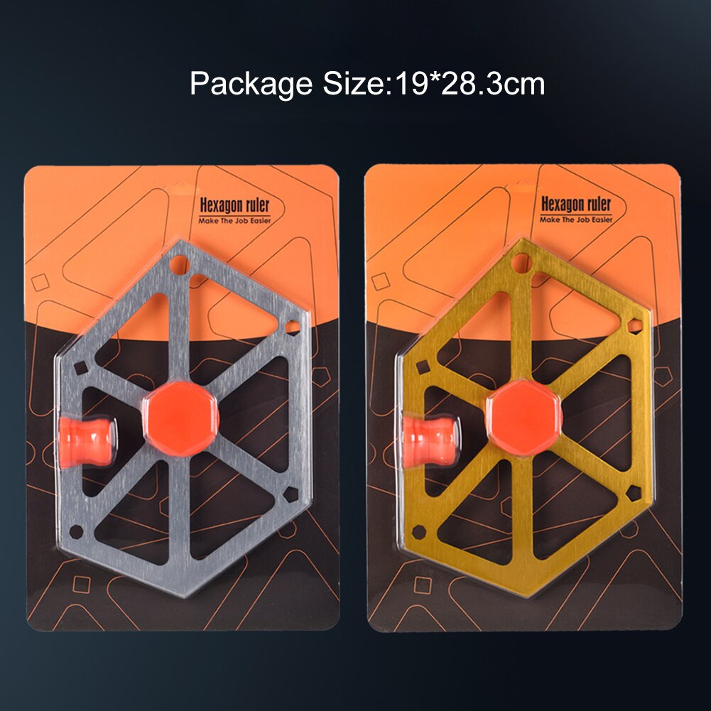 Woodworking Angle Ruler Multifunction Magnetic Aluminum Alloy Hexagon Ruler Measuring Tools For Table Saw Cutting Machine