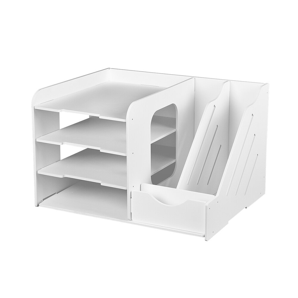 Livre porte revues organisateur de bureau papeterie support de rangement étagère support de bureau classeur stockage artefact multicouche, 12 types: 2