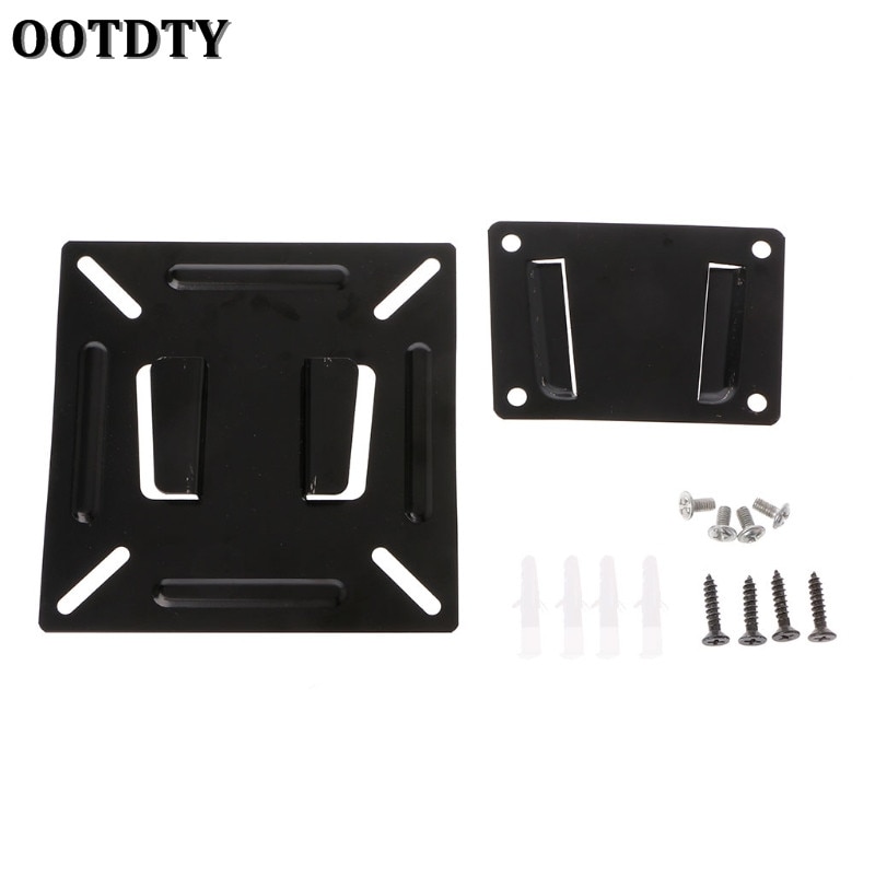 Ootdty 12 - 24 tommers tv-skjerm flatskjerm vesa 75/100 lcd ledet tv veggfeste brakett flat panel tv holder stativ brakett