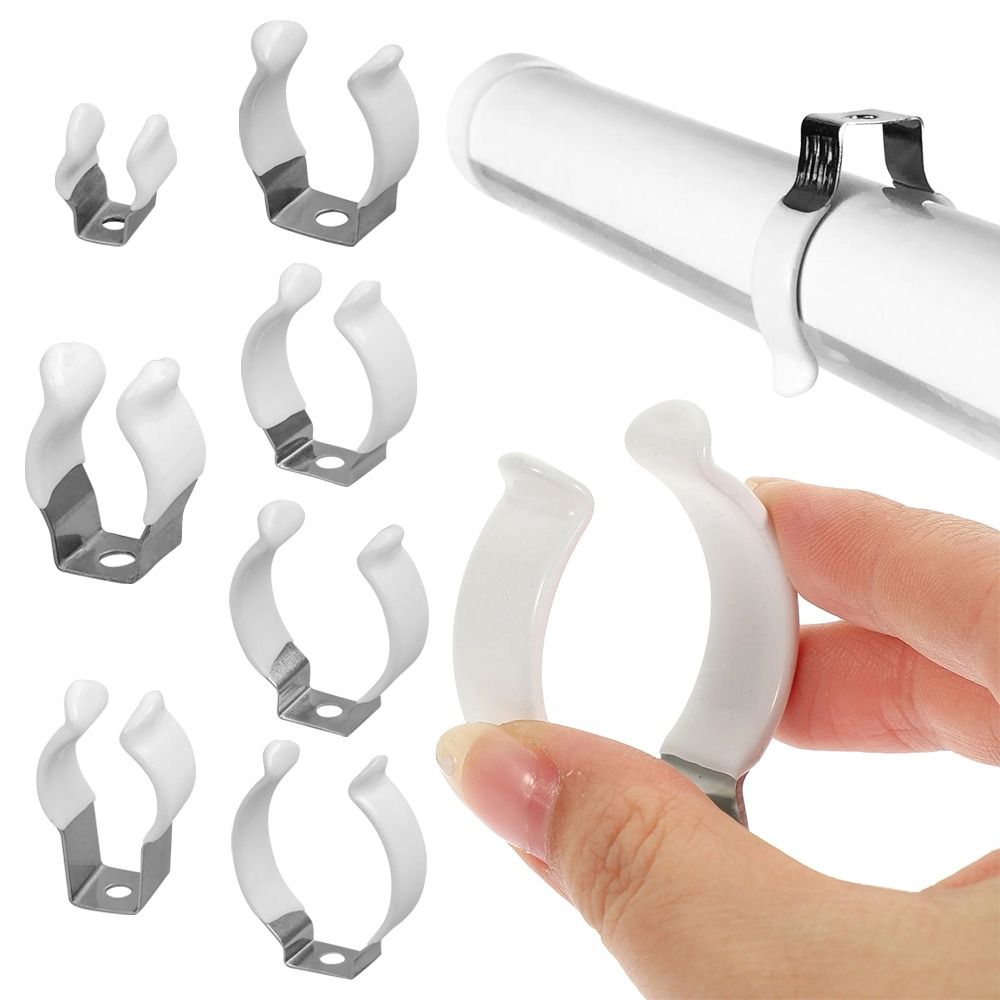 Clips de fijación de resorte, soportes de abrazadera con Clip de esponja con protección de goma, herramienta Base de Clip de tubo de lámpara T3/T4/T5/T6/T7/T8/T9/T10, 5 uds.