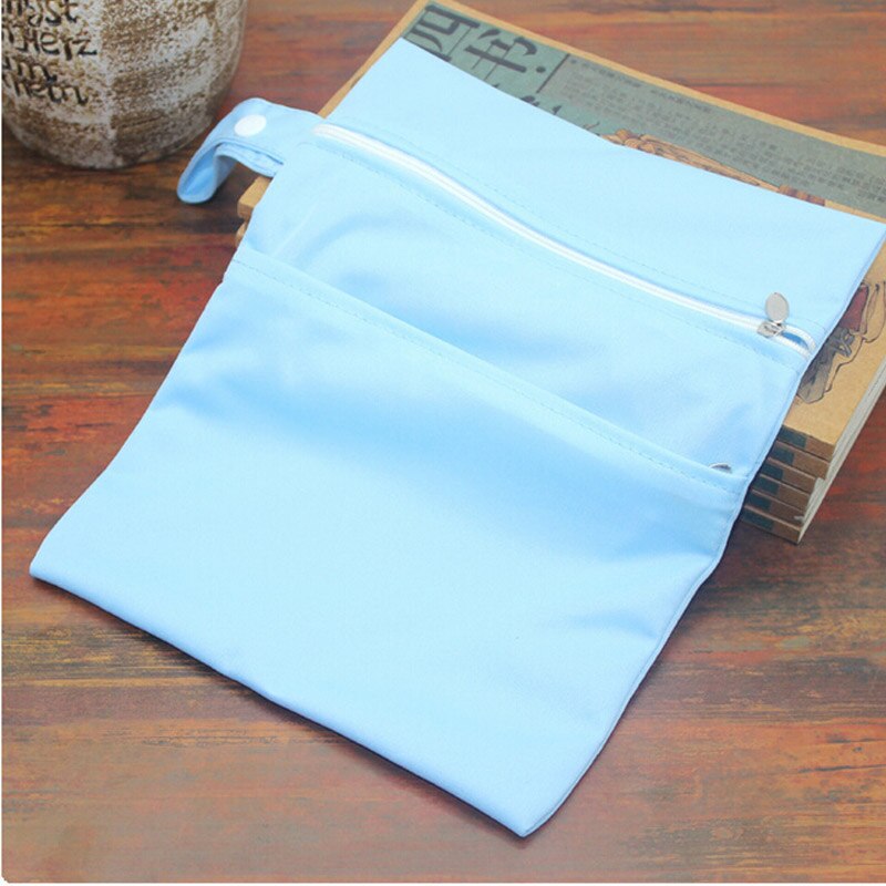 Bolsas de pañal reutilizable para bebés con cremallera doble bolsa húmeda/seca impermeable cochecito de pañales de tela húmeda colgando bolsa de neopreno de cubierta de pañal exterior